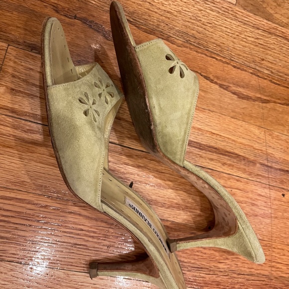 Manolo Blahnik Suede Mules - Picture 3 of 8
